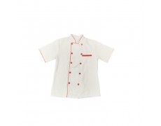 AO-Áo bếp tay ngắn KaKi 65/35