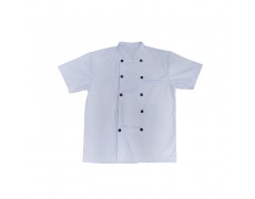 AO-Áo bếp tay ngắn KaKi 65/35( không viền)