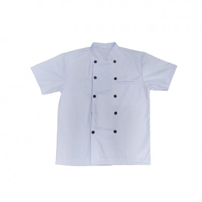 AO-Áo bếp tay ngắn KaKi 65/35( không viền)